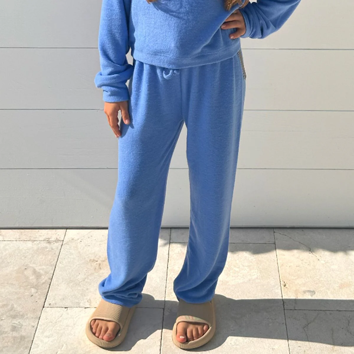 Suzette - Soft Brush Cloud Straight Pant - Blue Water - Image 3