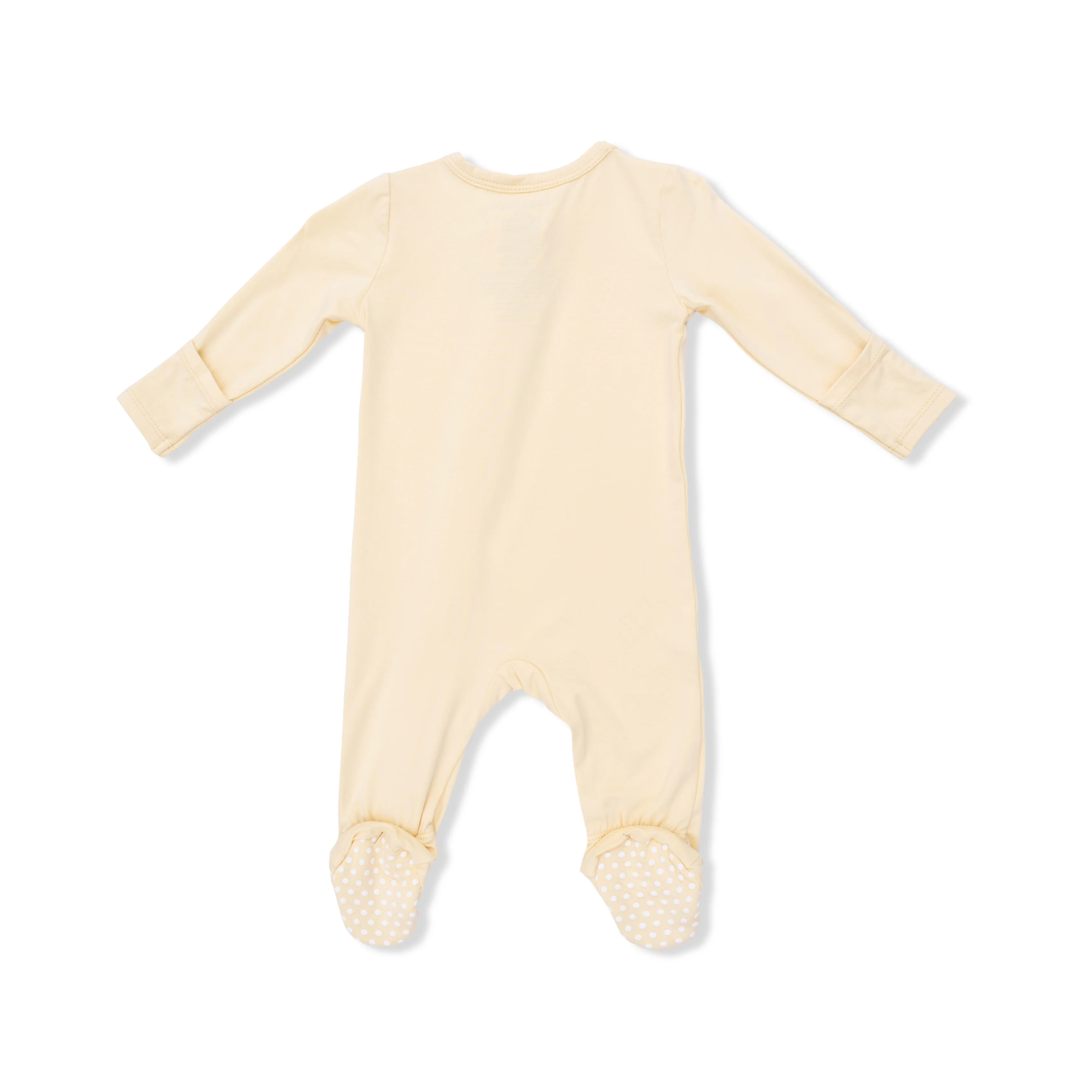 Solid Italian Straw 2 Way Zipper Footie - Image 2