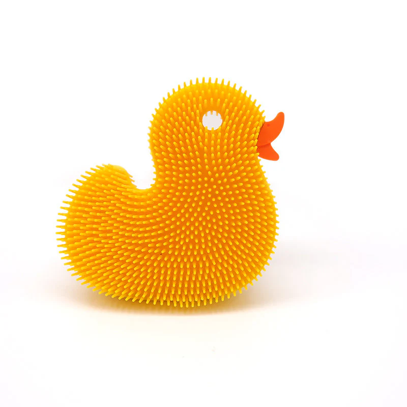 Squigee Duck Silicone Body Scrub Baby Bath Toy - Image 2