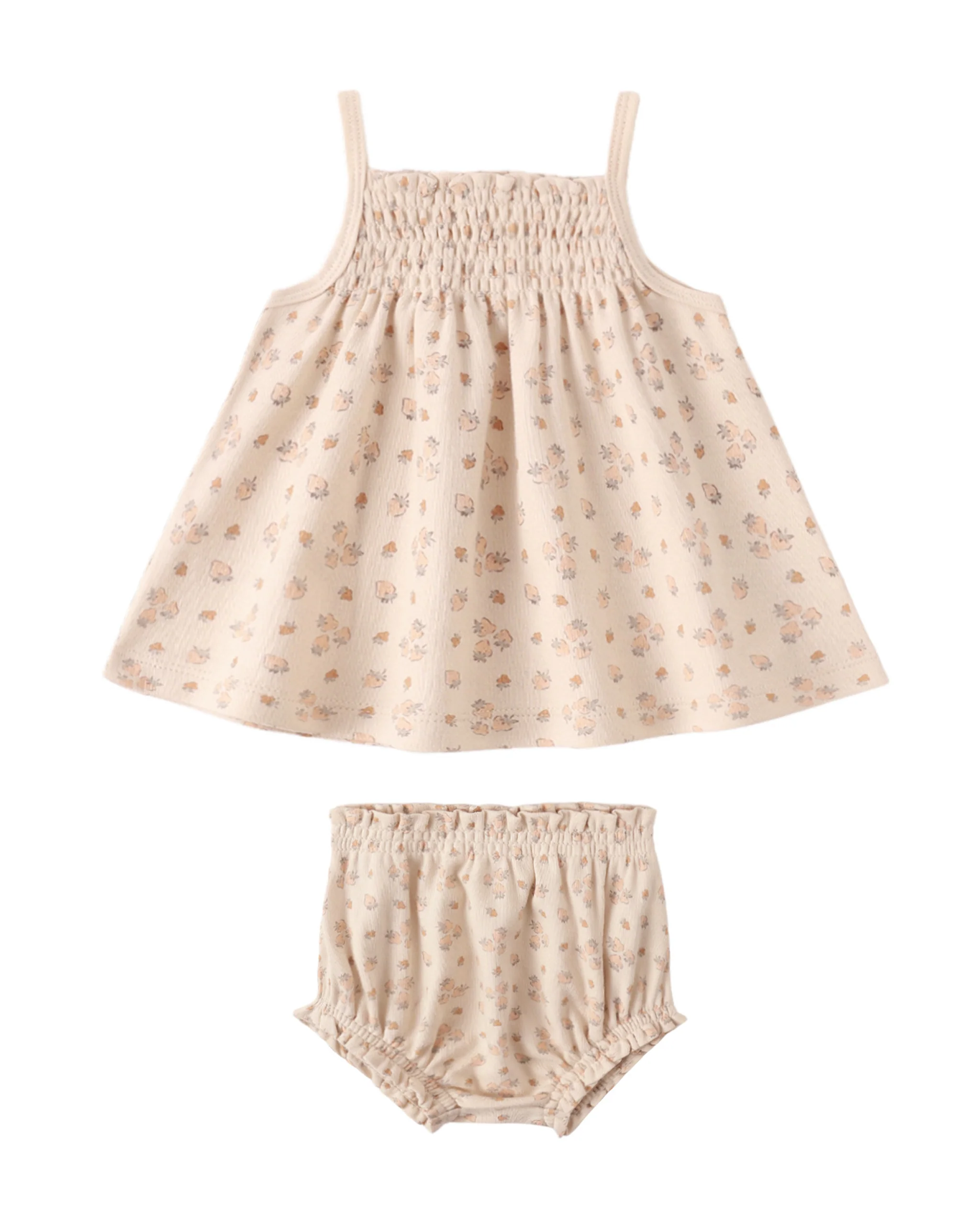 Strawberries Smocked Tank + Bloomer Set