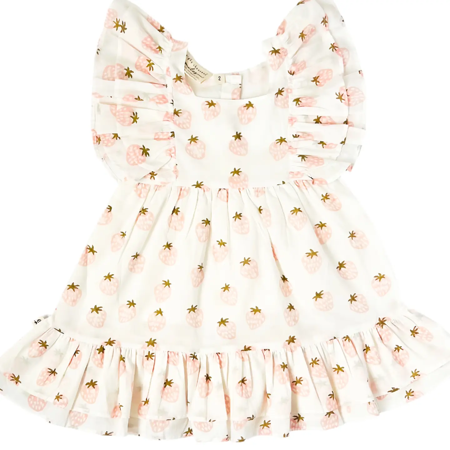 Strawberry Frill Sleeve Dress