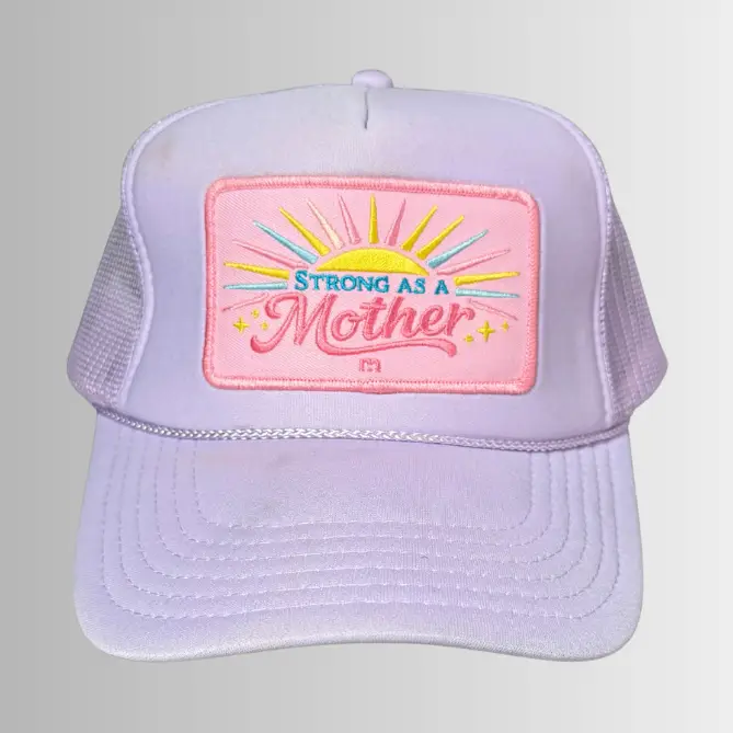 Strong As A Mother® Sun Trucker Hat - Lavender