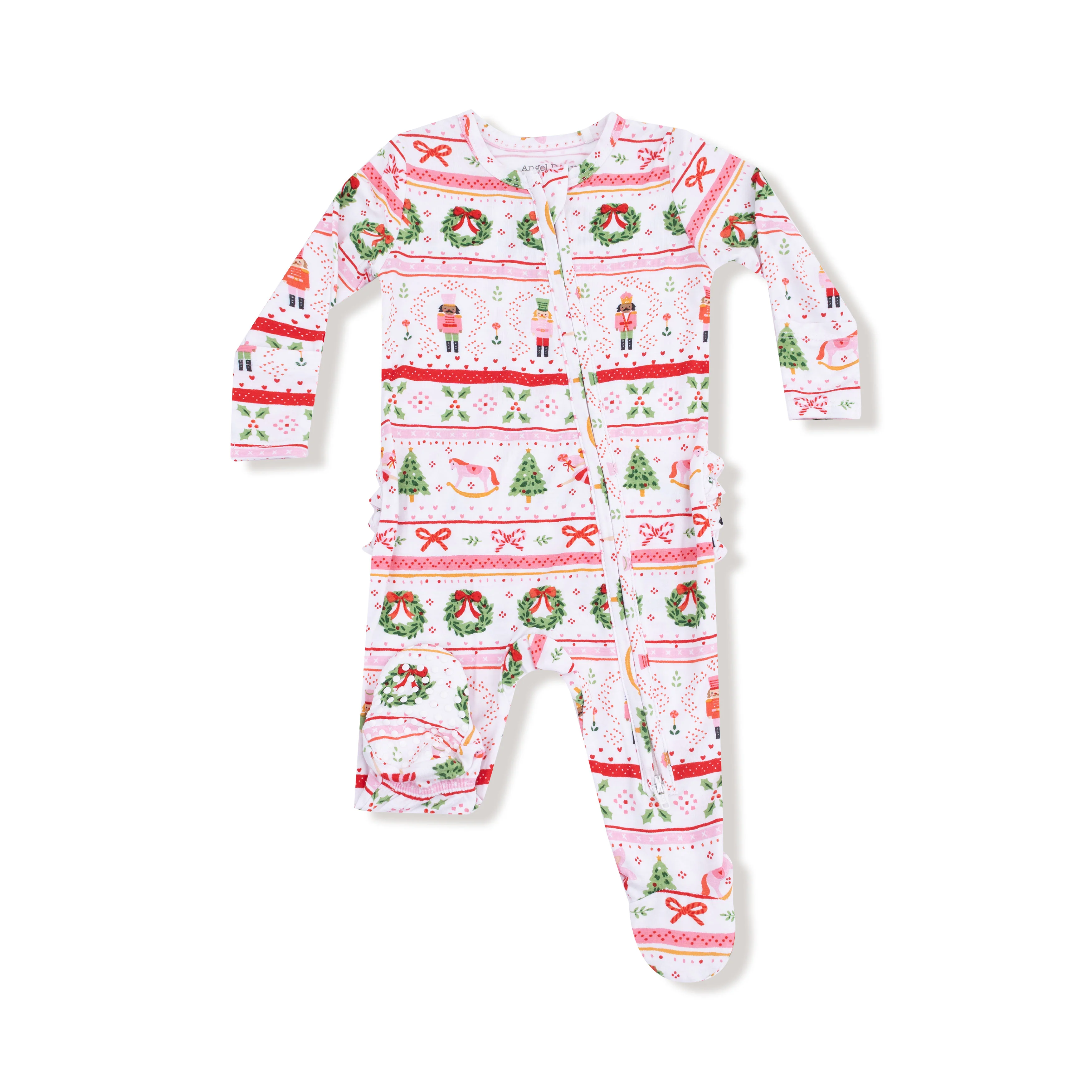 Sugar Plum Fair Isle Zip Footie