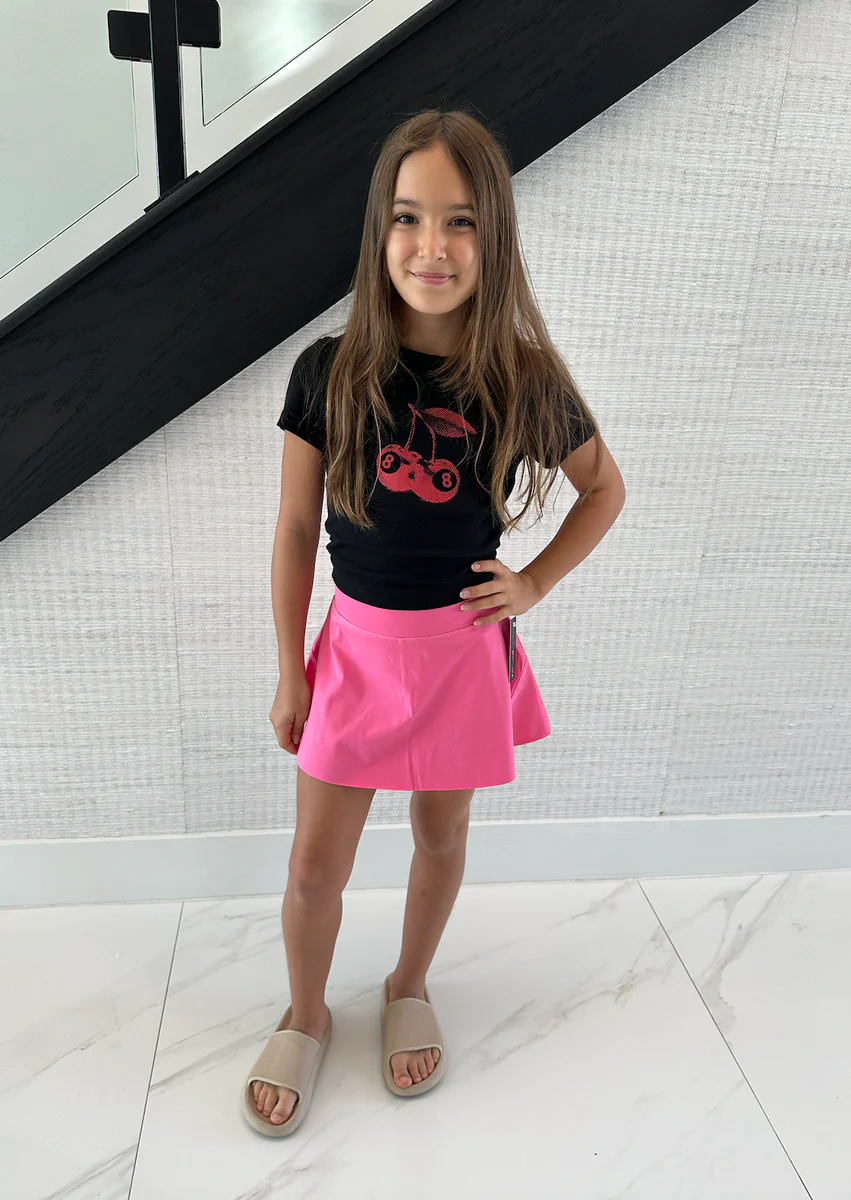 Suzette - High Waisted Skort - Pink - Image 3