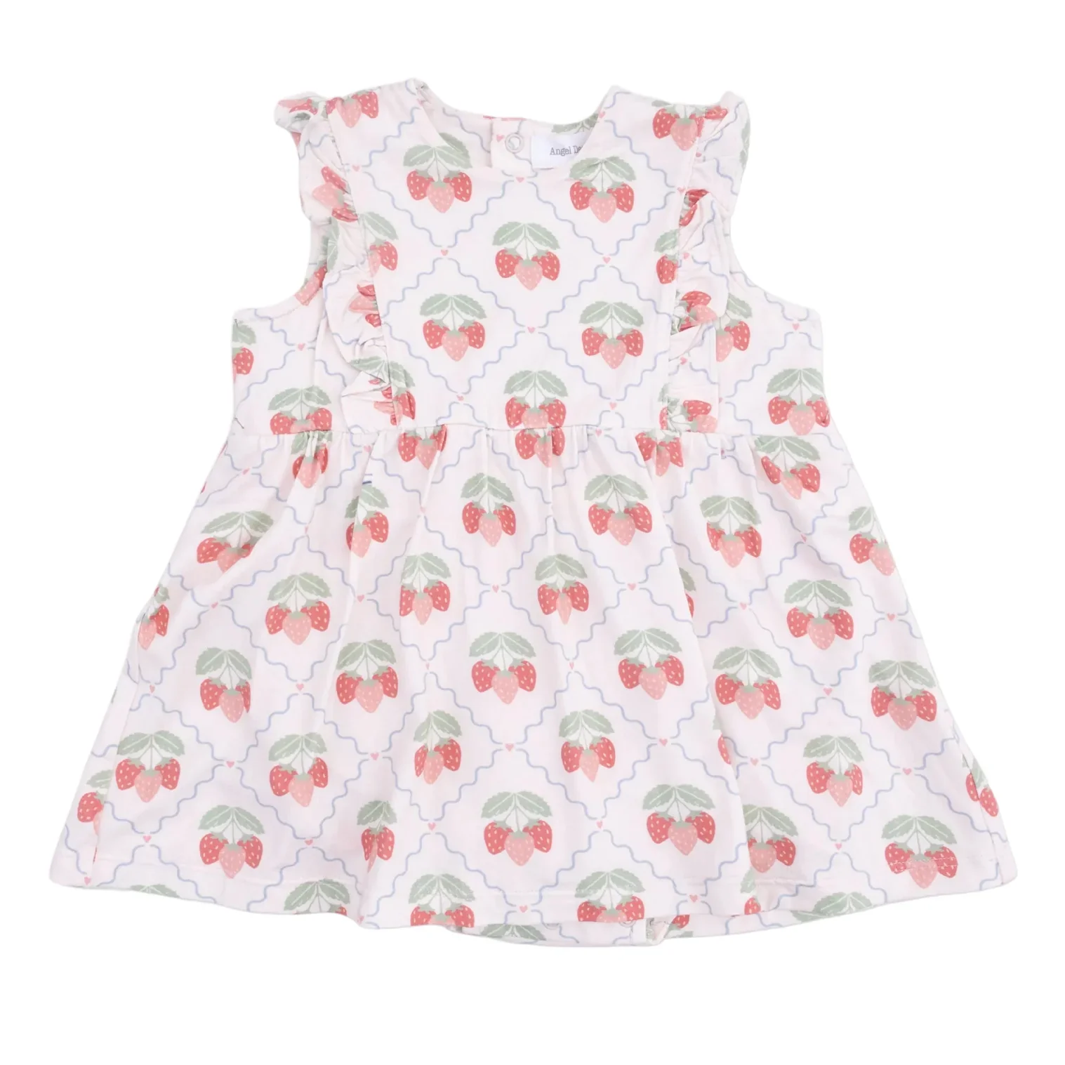 Sweet Strawberries Ruffle Bodysuit Dress