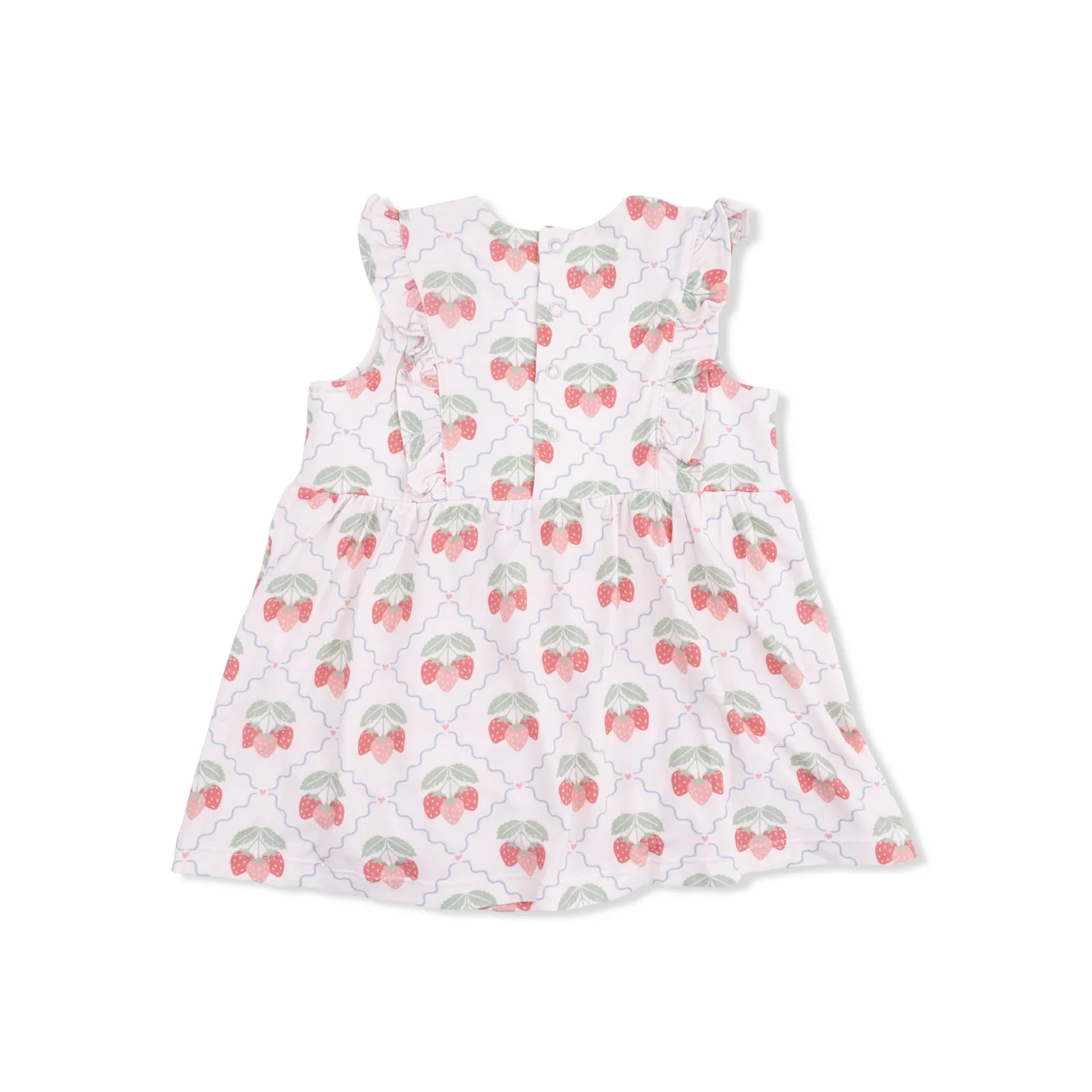 Sweet Strawberries Ruffle Bodysuit Dress - Image 2