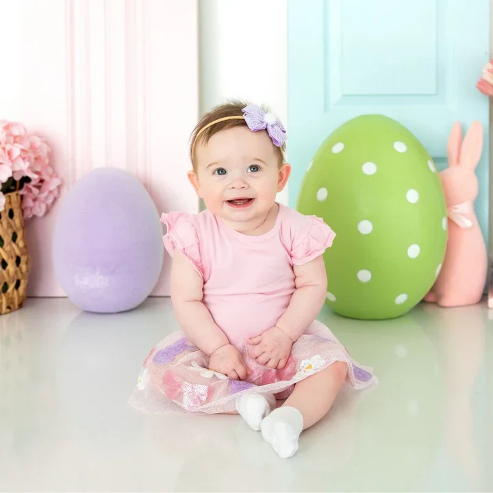 Sweet Wink - Bunny Bow Sequin Easter Short Sleeve Tutu Bodysuit - Image 3