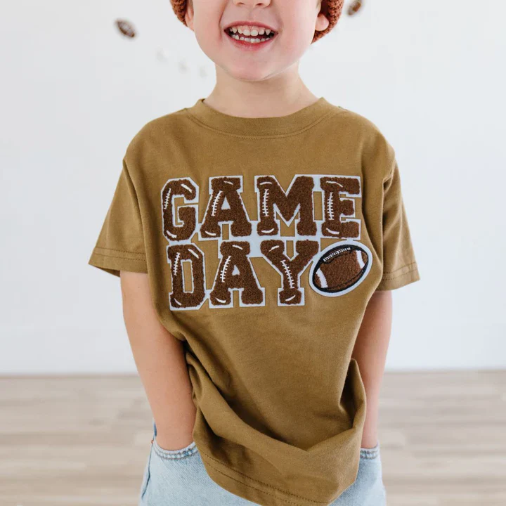 Sweet Wink - Game Day Patch Short Sleeve T-Shirt - Mocha - Image 2