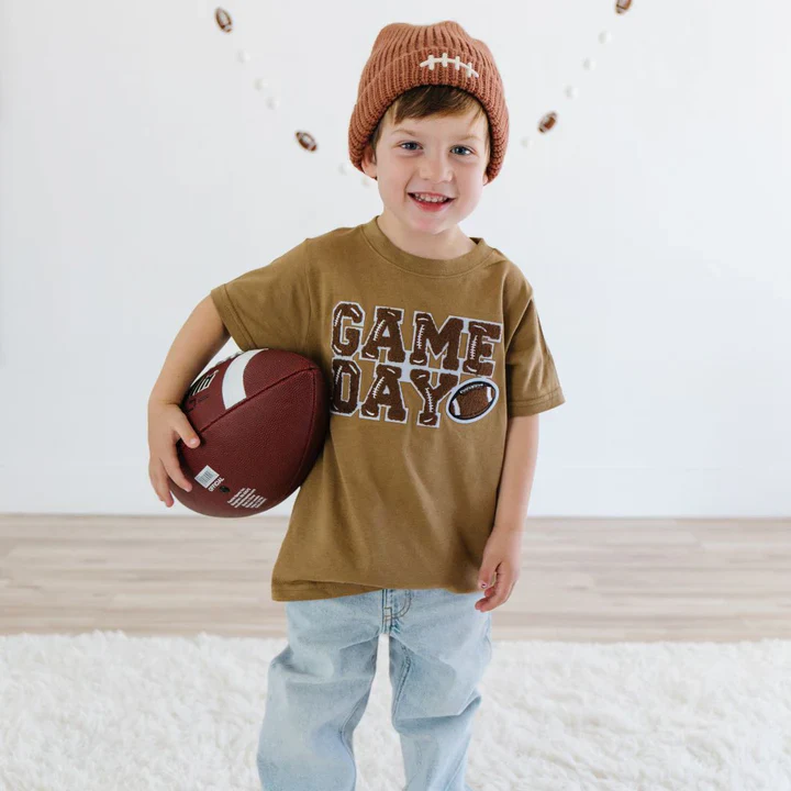 Sweet Wink - Game Day Patch Short Sleeve T-Shirt - Mocha - Image 3