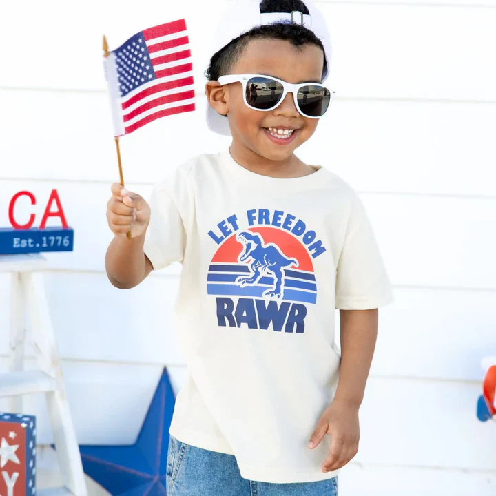 Sweet Wink - Let Freedom Rawr Short Sleeve T-Shirt - Natural - Image 2