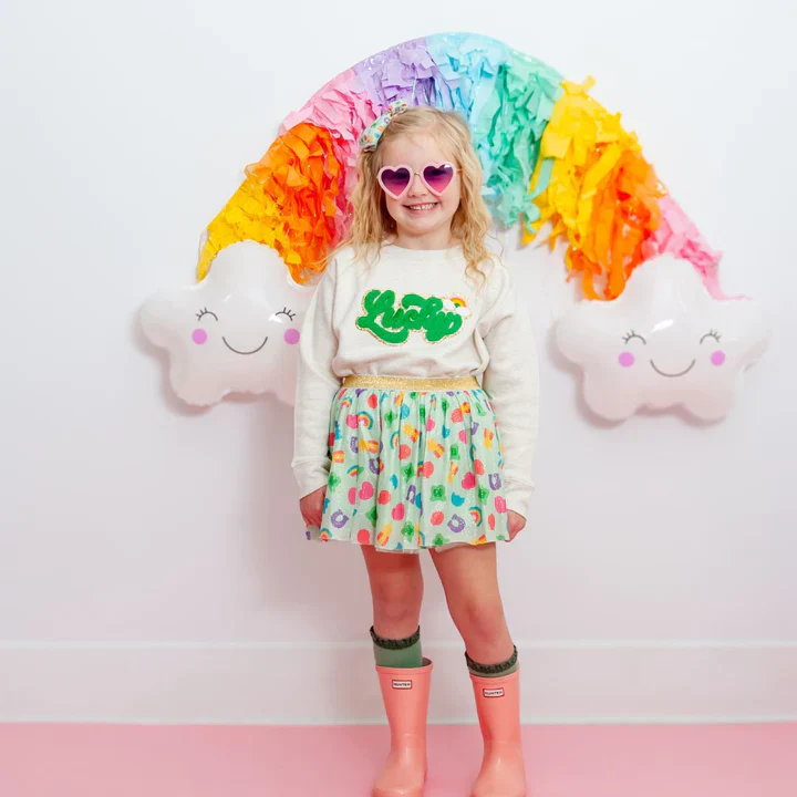 Sweet Wink - Lucky Script Patch St. Patrick's Day Sweatshirt - Image 3
