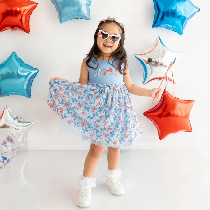 Sweet Wink - Patriotic Bow Tank Tutu Dress - Image 2