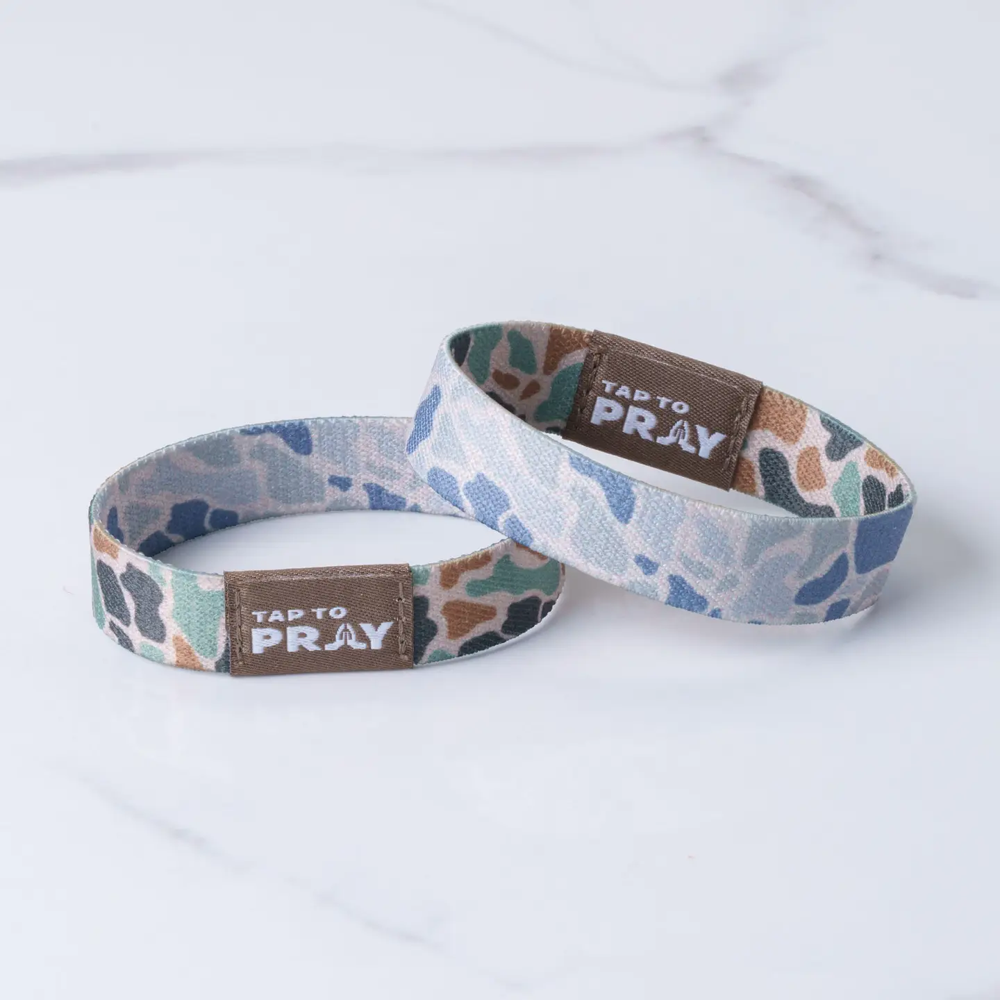 Tap To Pray™ Wristbands - River Rock Camo Classic & Sage