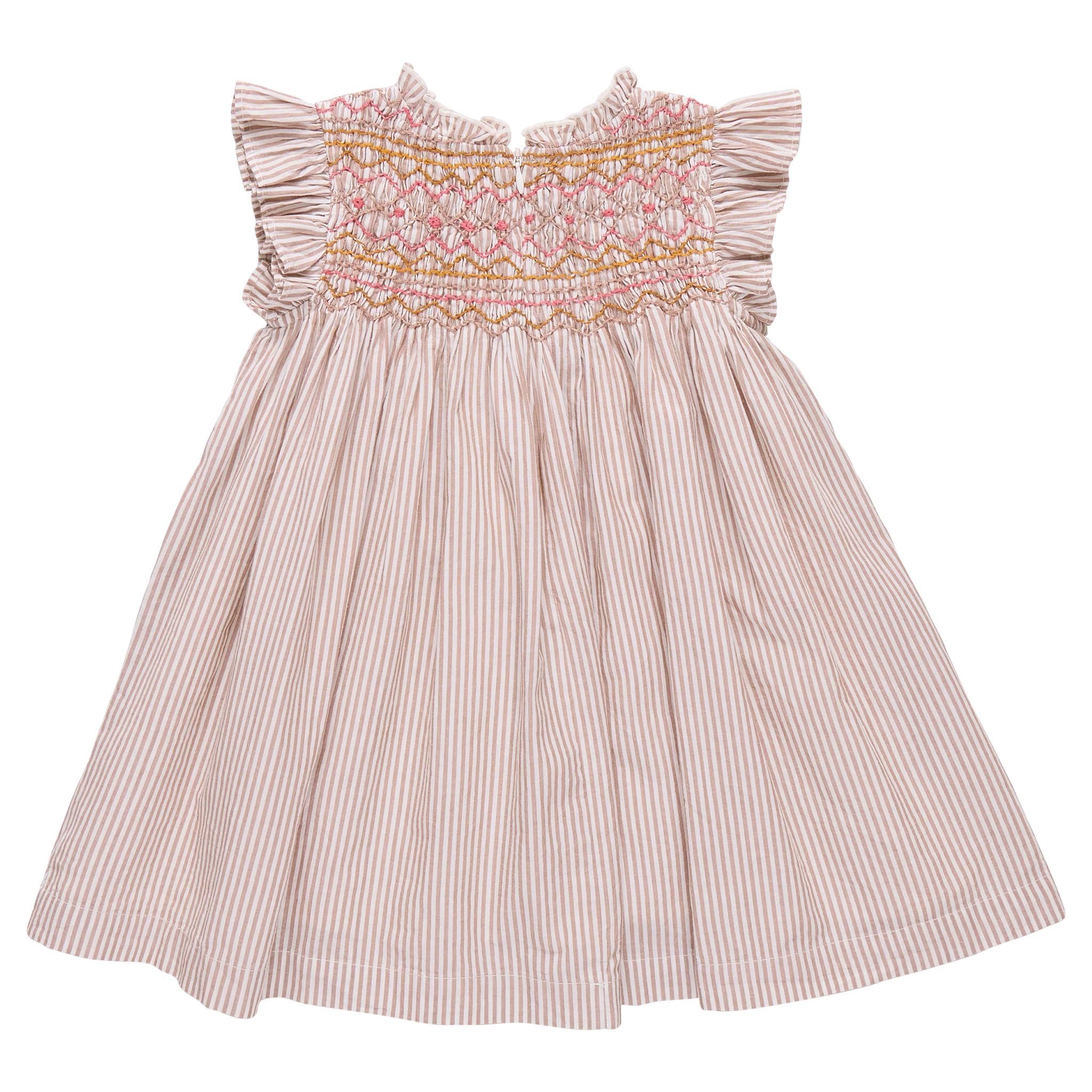 Tawny Brown Stripe Baby Girls Stevie Dress - Image 3