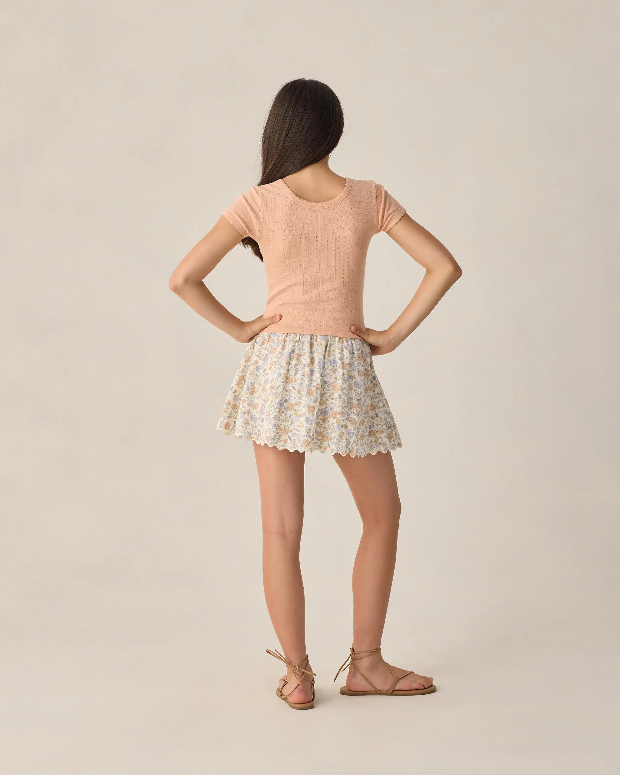 Teen Bloom Smocked V Mini Skirt - Image 2