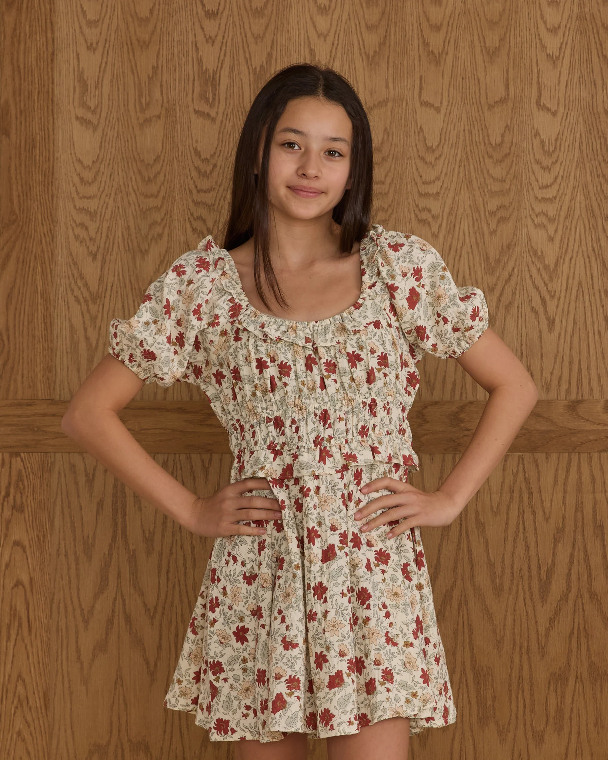 Teen Holiday Floral Shayla Dress - Image 2