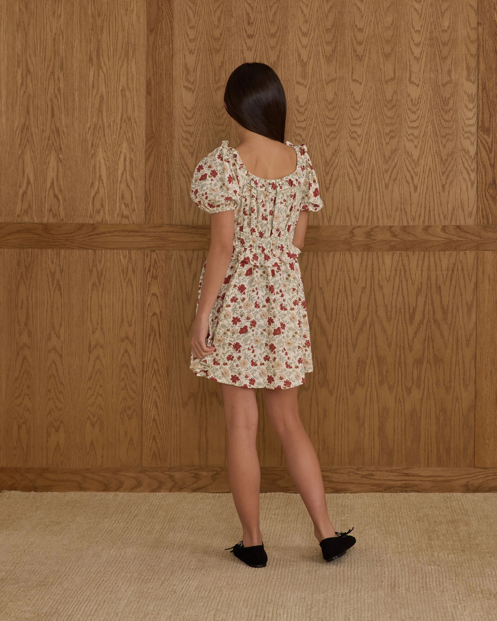 Teen Holiday Floral Shayla Dress - Image 3