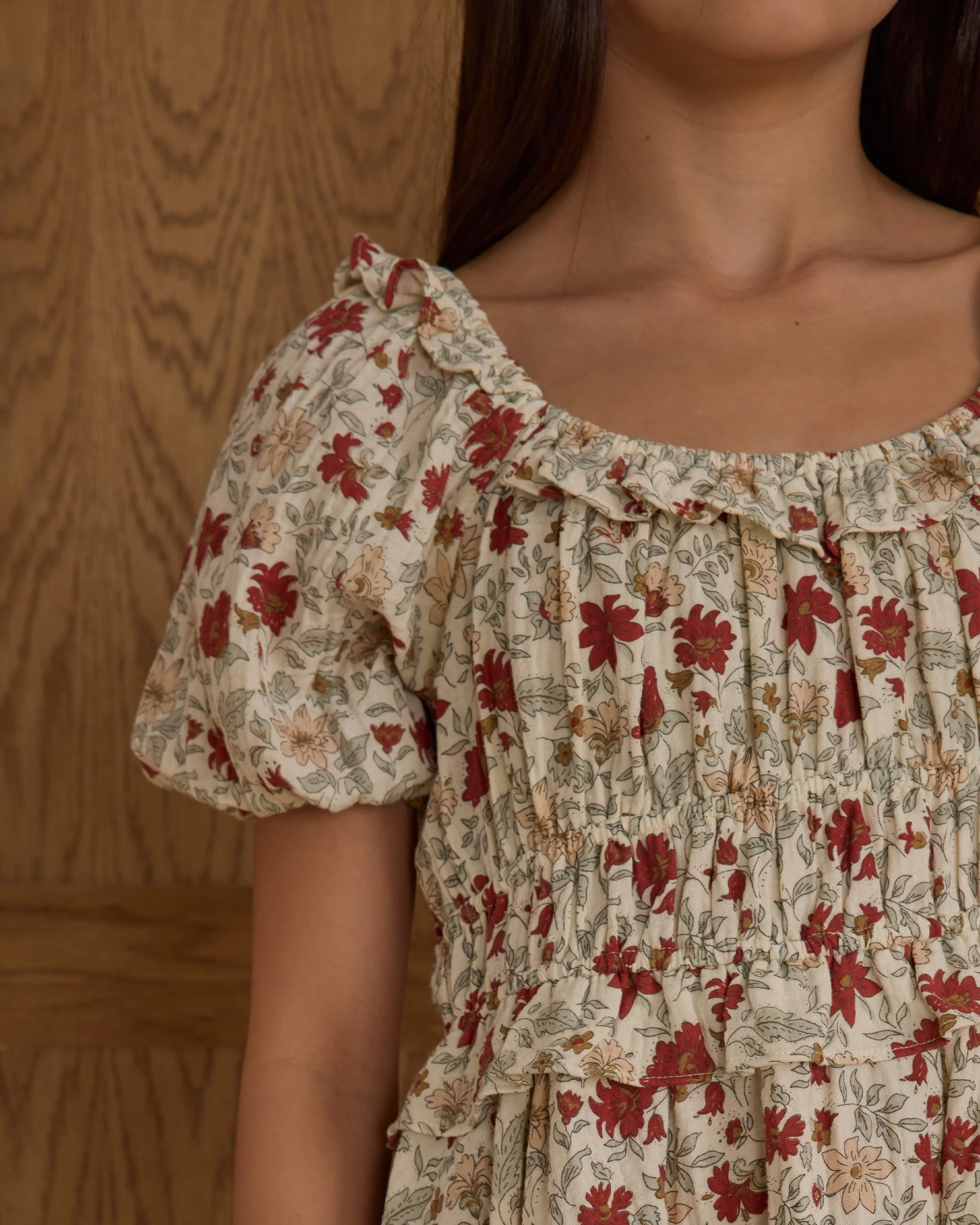 Teen Holiday Floral Shayla Dress - Image 4