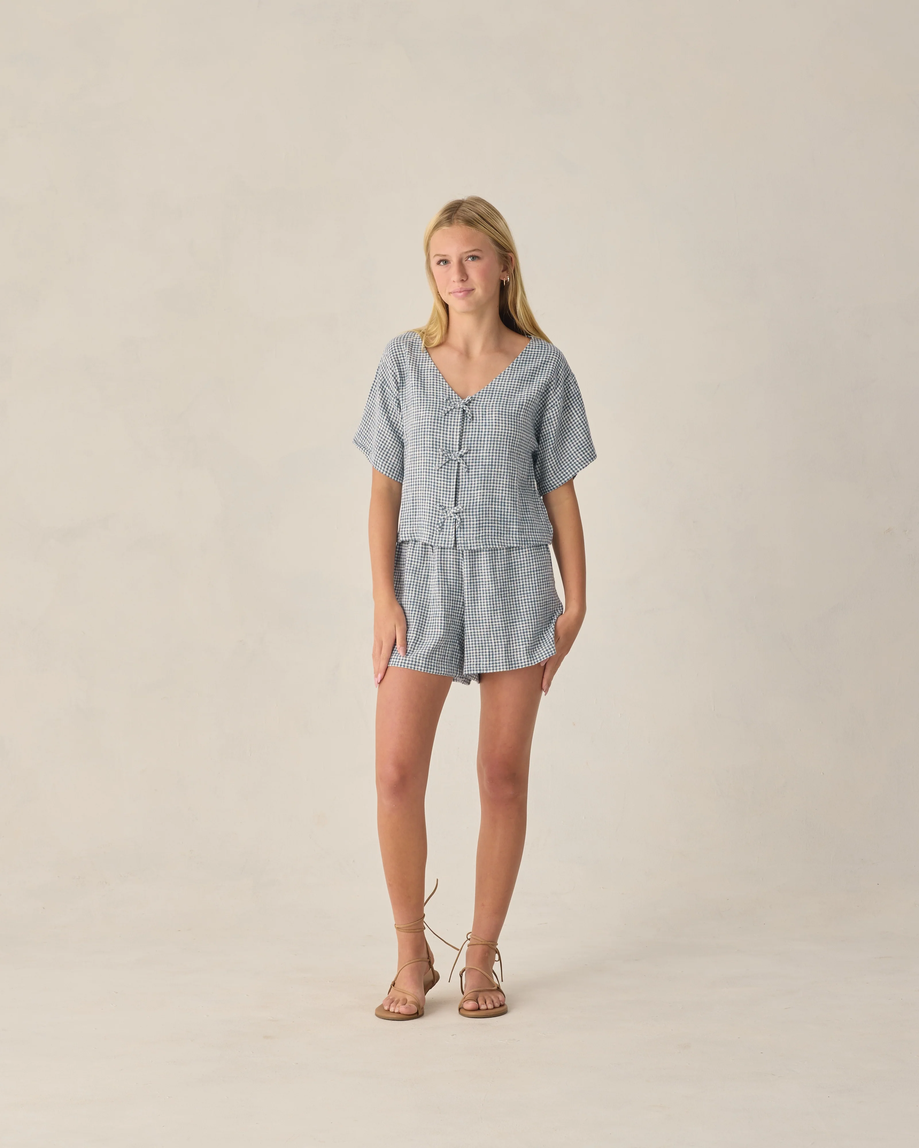 Teen Marine Gingham Juniper Set