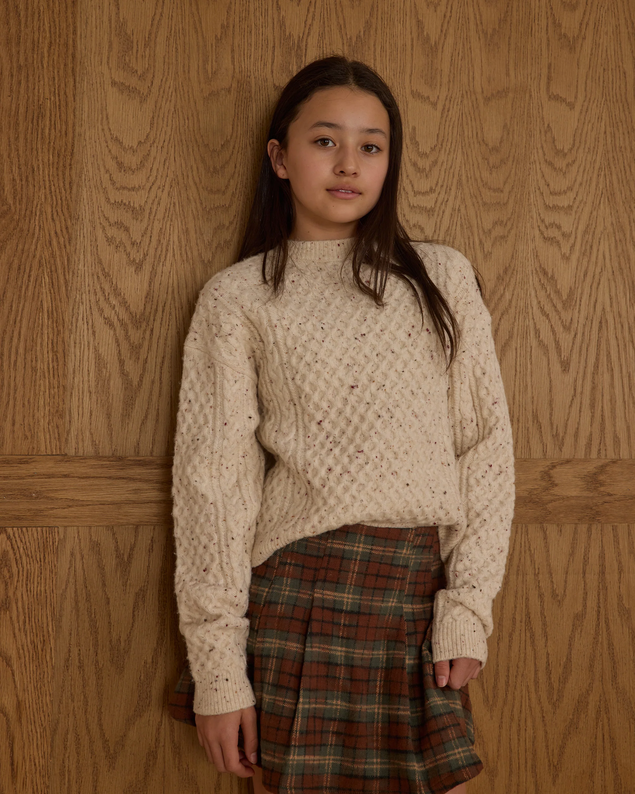 Teen Natural Speckled Carolina Sweater - Image 2