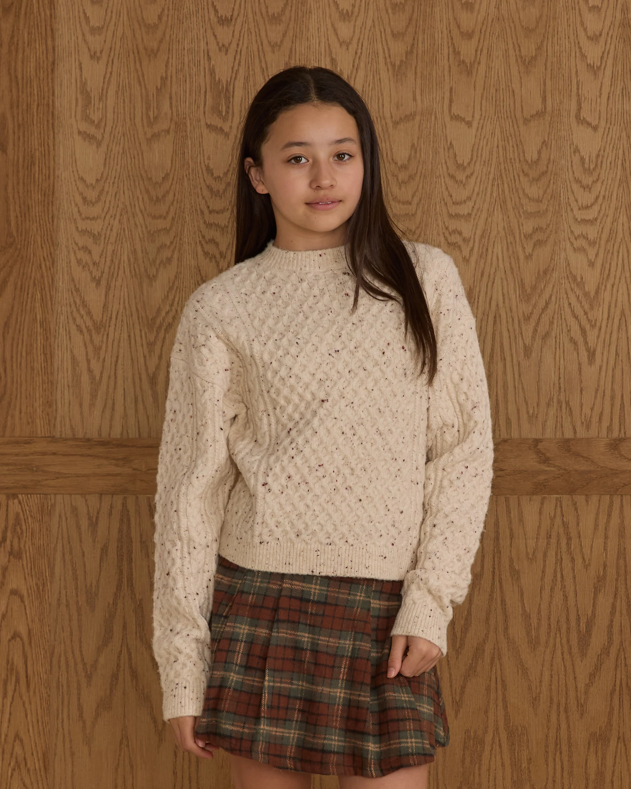 Teen Natural Speckled Carolina Sweater - Image 3