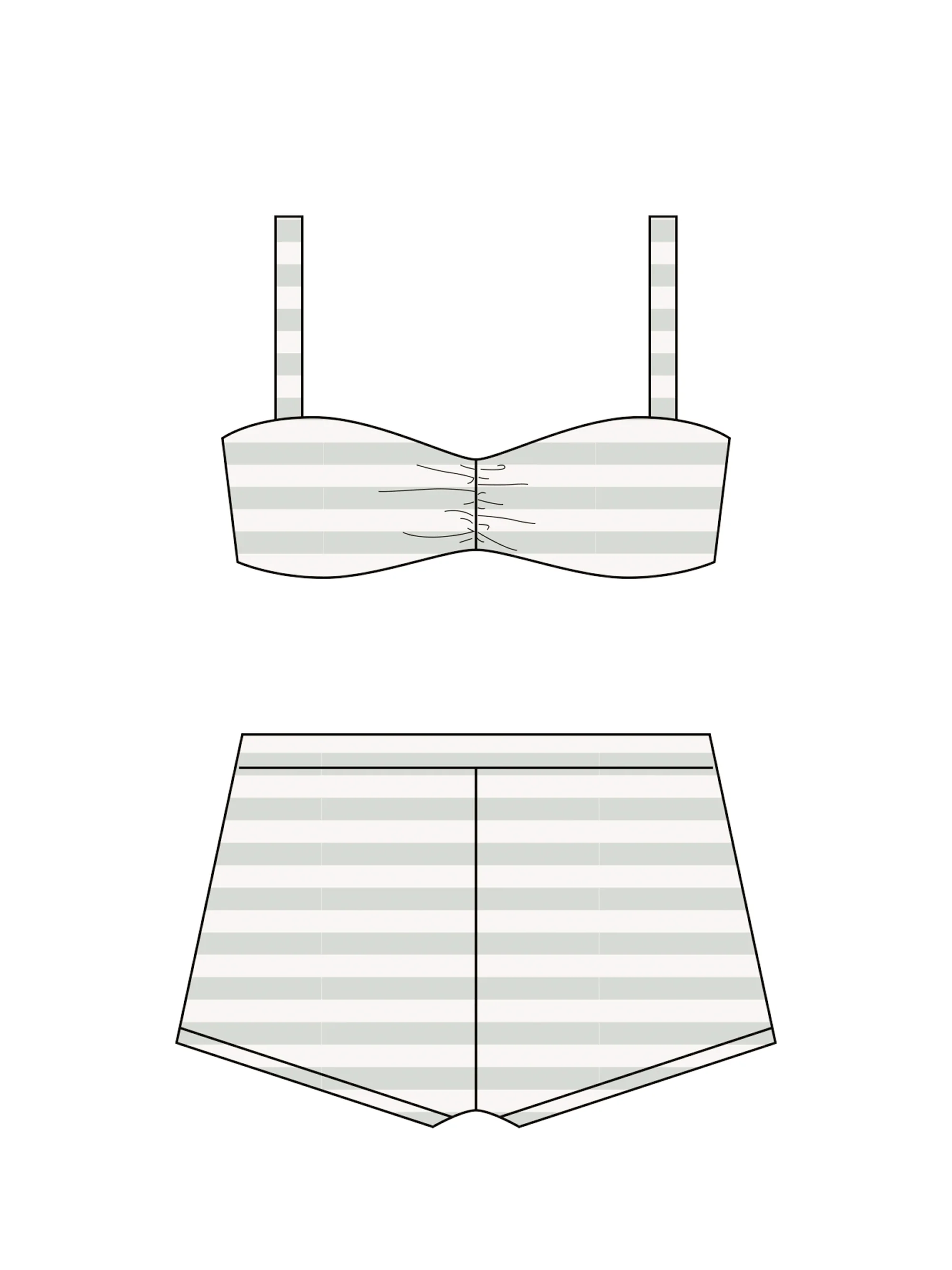 Teen Seafoam Stripe Alaya Bikini Set