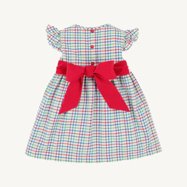 The Beaufort Bonnet Company - Addie Angel Sleeve Dress Kindness Wins Windowpane - Image 2