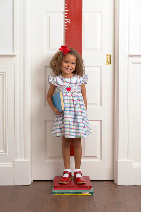 The Beaufort Bonnet Company - Addie Angel Sleeve Dress Kindness Wins Windowpane - Image 3