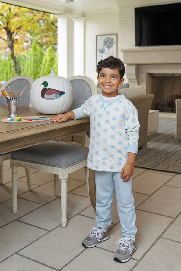 The Beaufort Bonnet Company - Buckhead Blue Vintage Prep Pumpkin Pails Cassidy Crewneck - Image 2