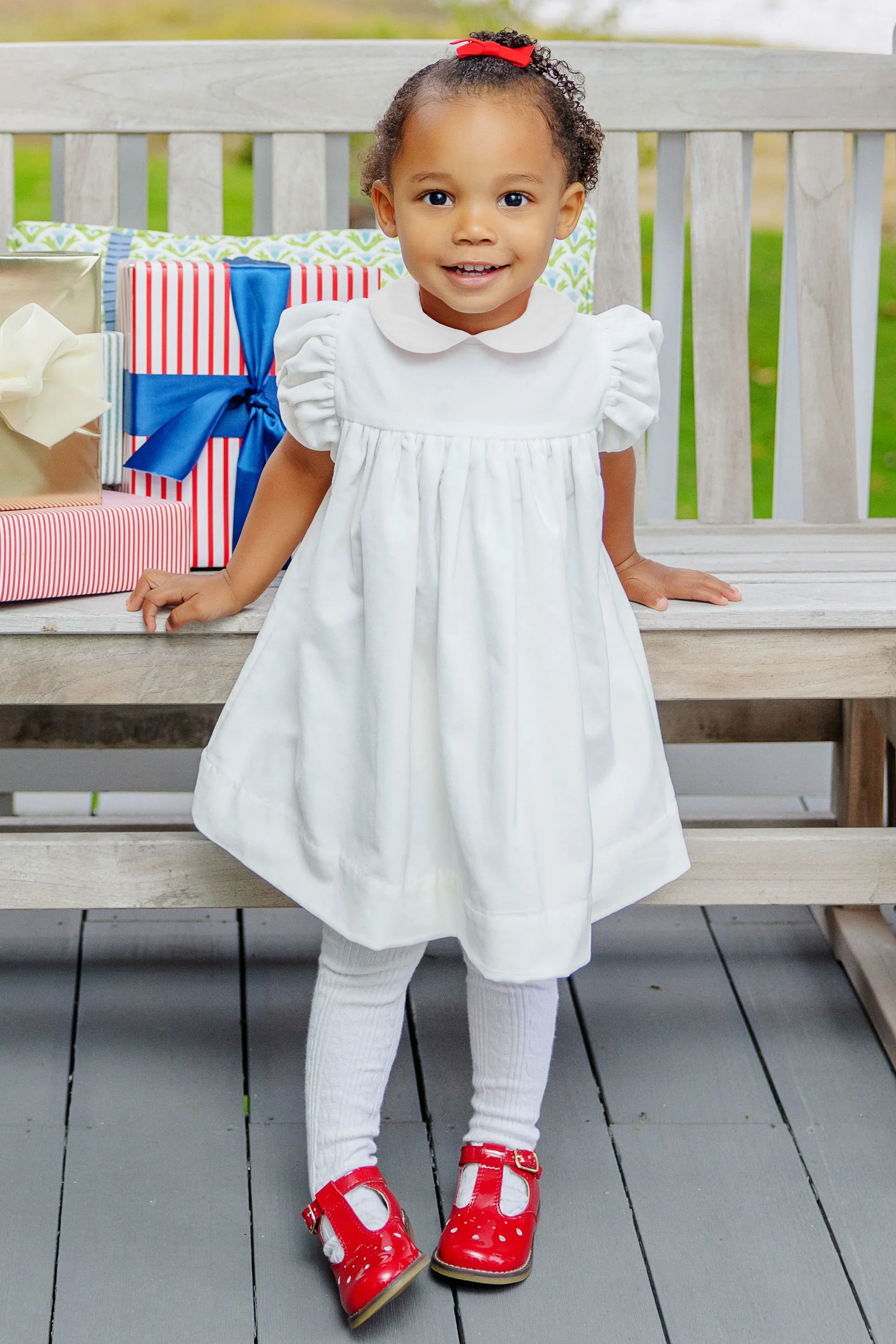 The Beaufort Bonnet Company - Mary Dal Dress Palmetto Pearl Velveteen - Image 3