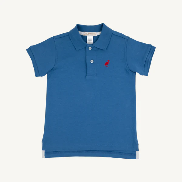 The Beaufort Bonnet Company - Prim and Proper Polo Wood Boat Blue/Richmond Red Stork