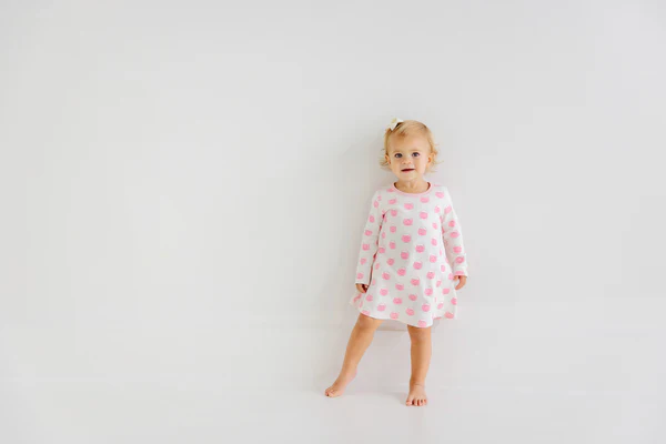 The Beaufort Bonnet Company - Sandpearl Pink Vintage Prep Pumpkin Pails LS Polly Play Dress - Image 2