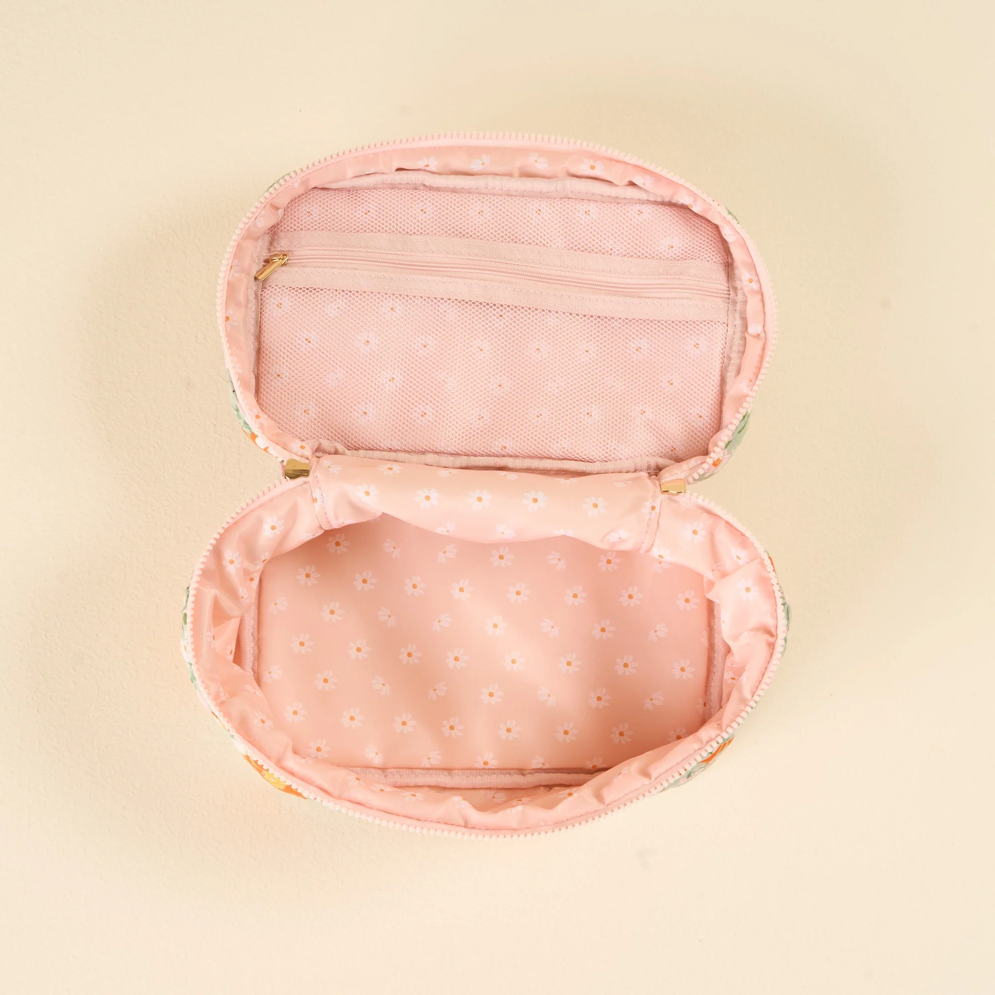 The Darling Effect - Glam & Go Quilted Cosmetic Bag-Bouquet Beauty Sage - Image 2