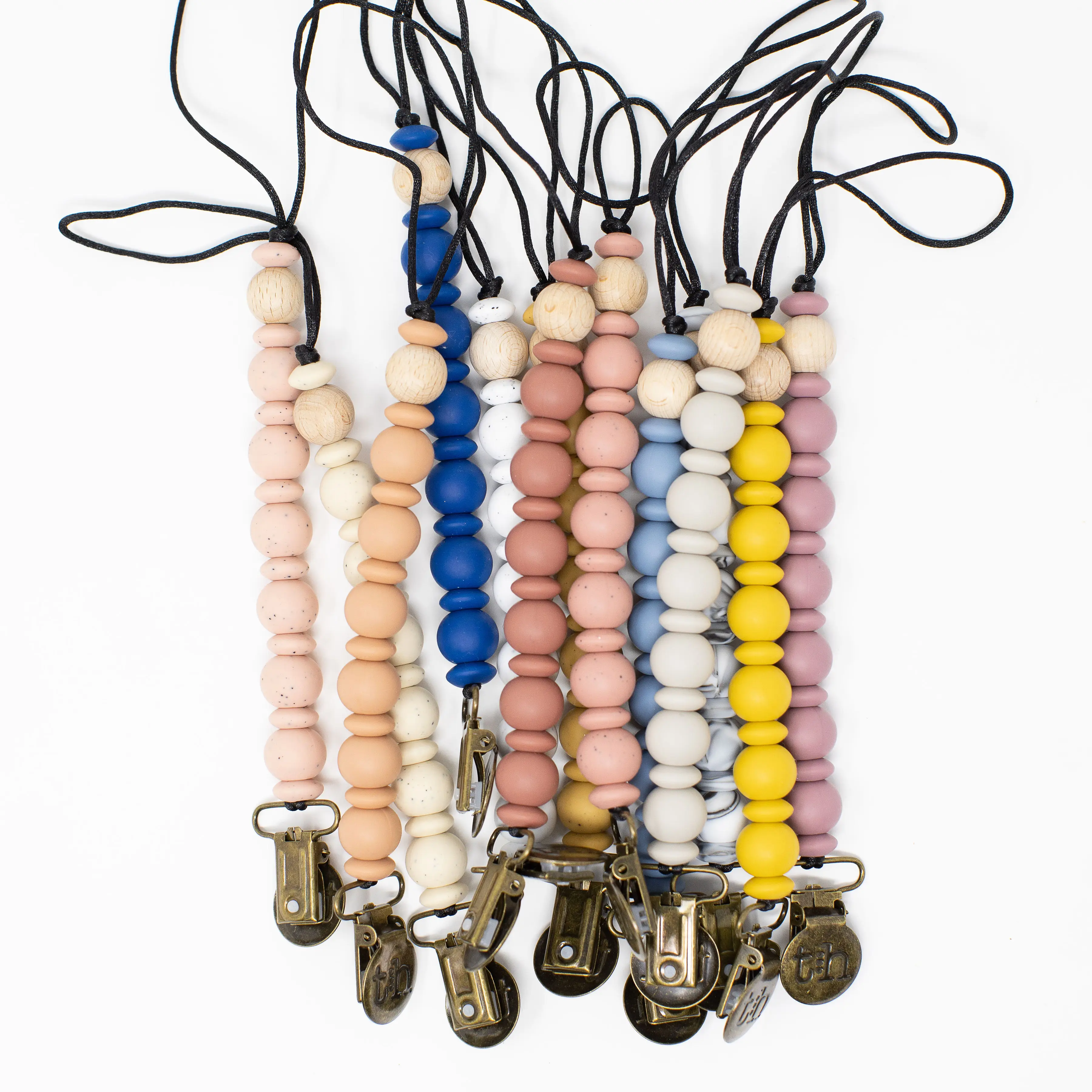 Three Hearts- Grande/Mustard Eden Pacifier/Toy Clip - Image 2