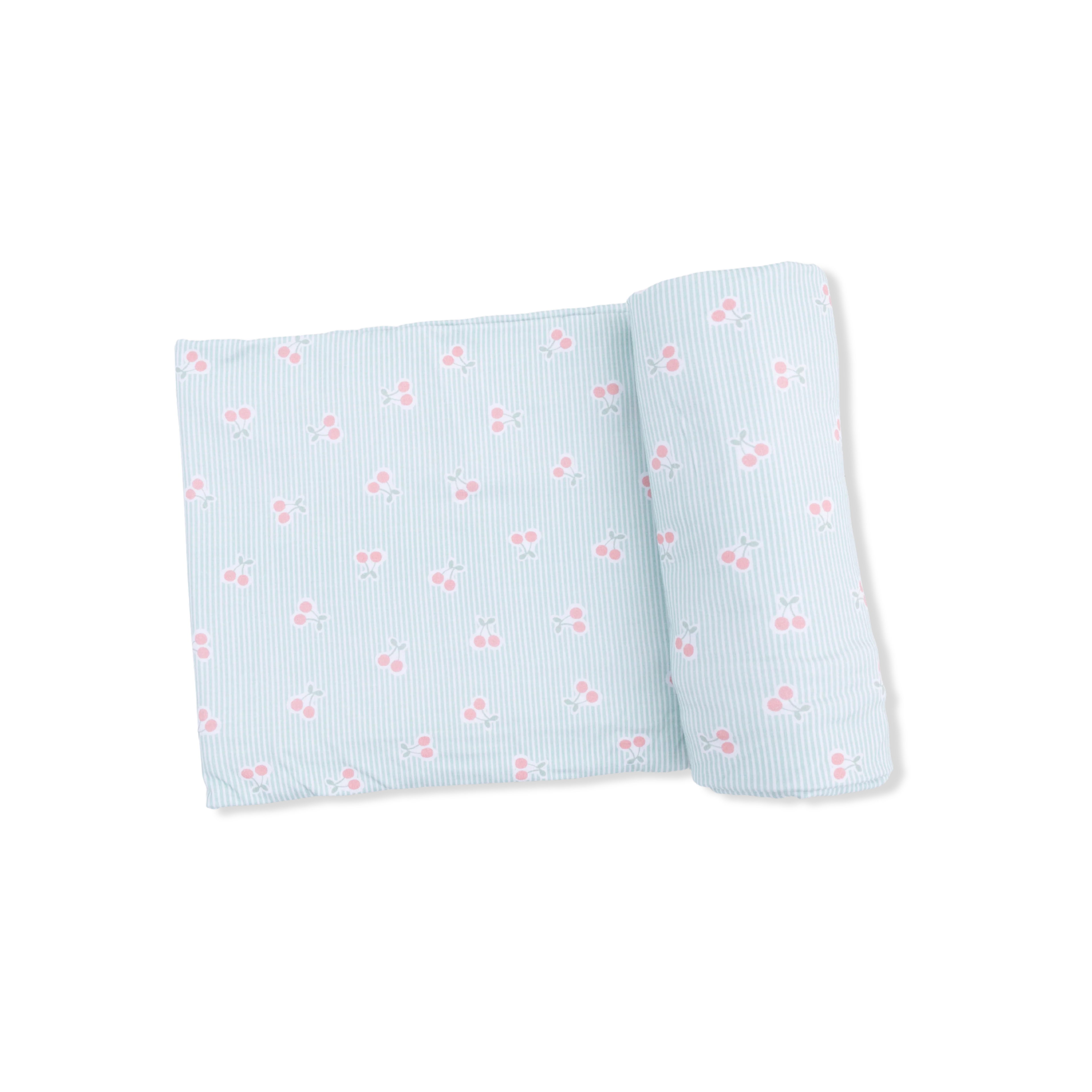 Tiny Cherry Stripe Swaddle Blanket