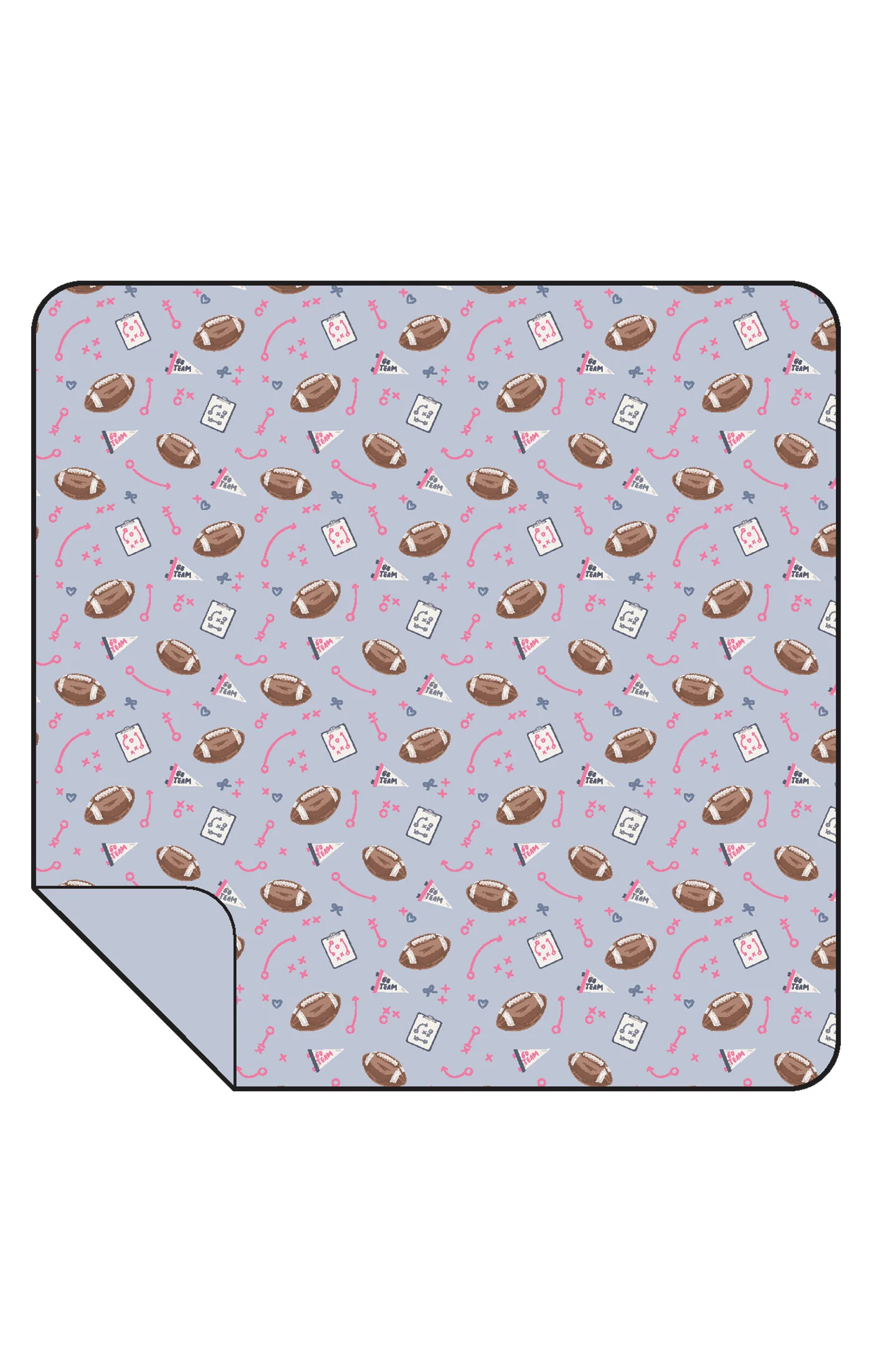 Touchdown Time Lavender Swaddle Blanket