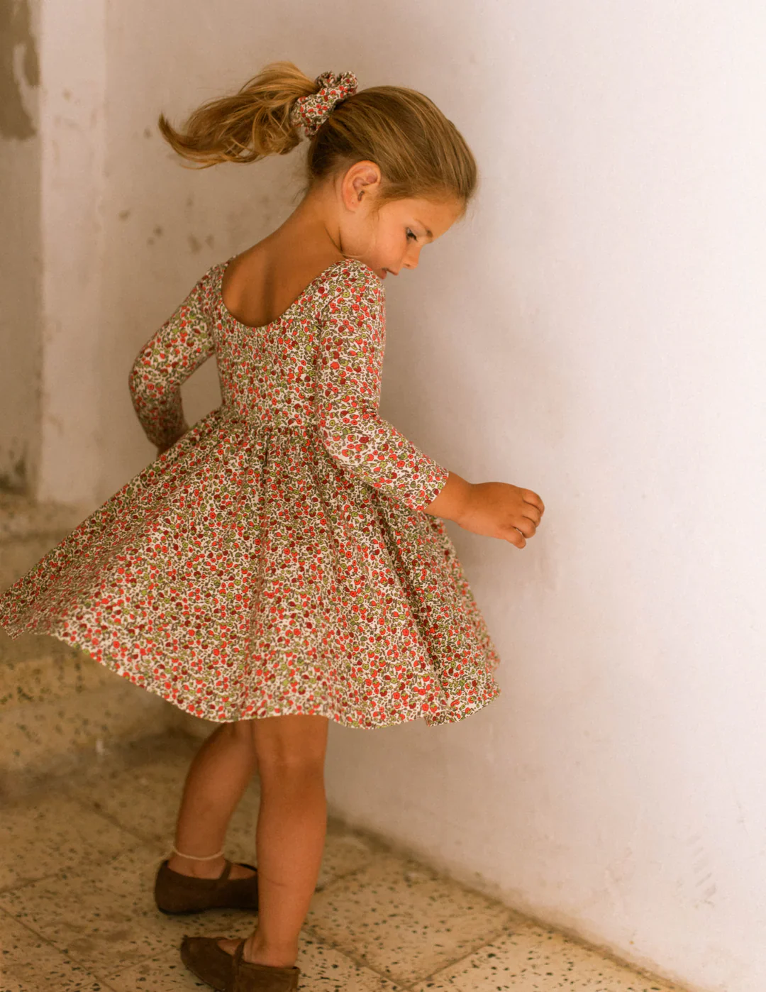 Crimson Flora Twirl Dress - Image 2