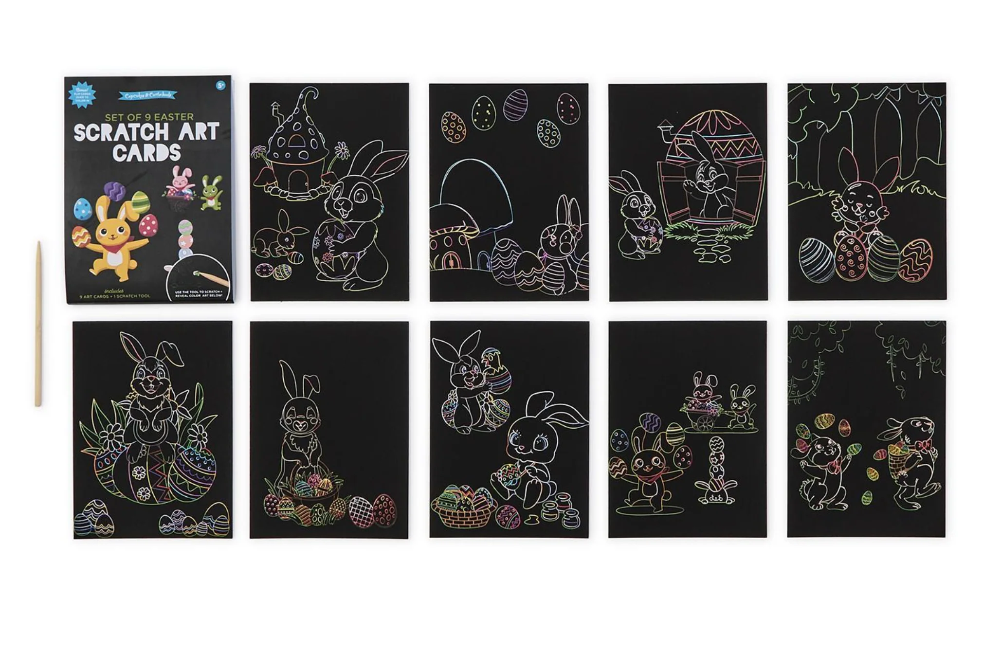 Two's Company - Easter Design Scratch and Coloring Cards - Image 2
