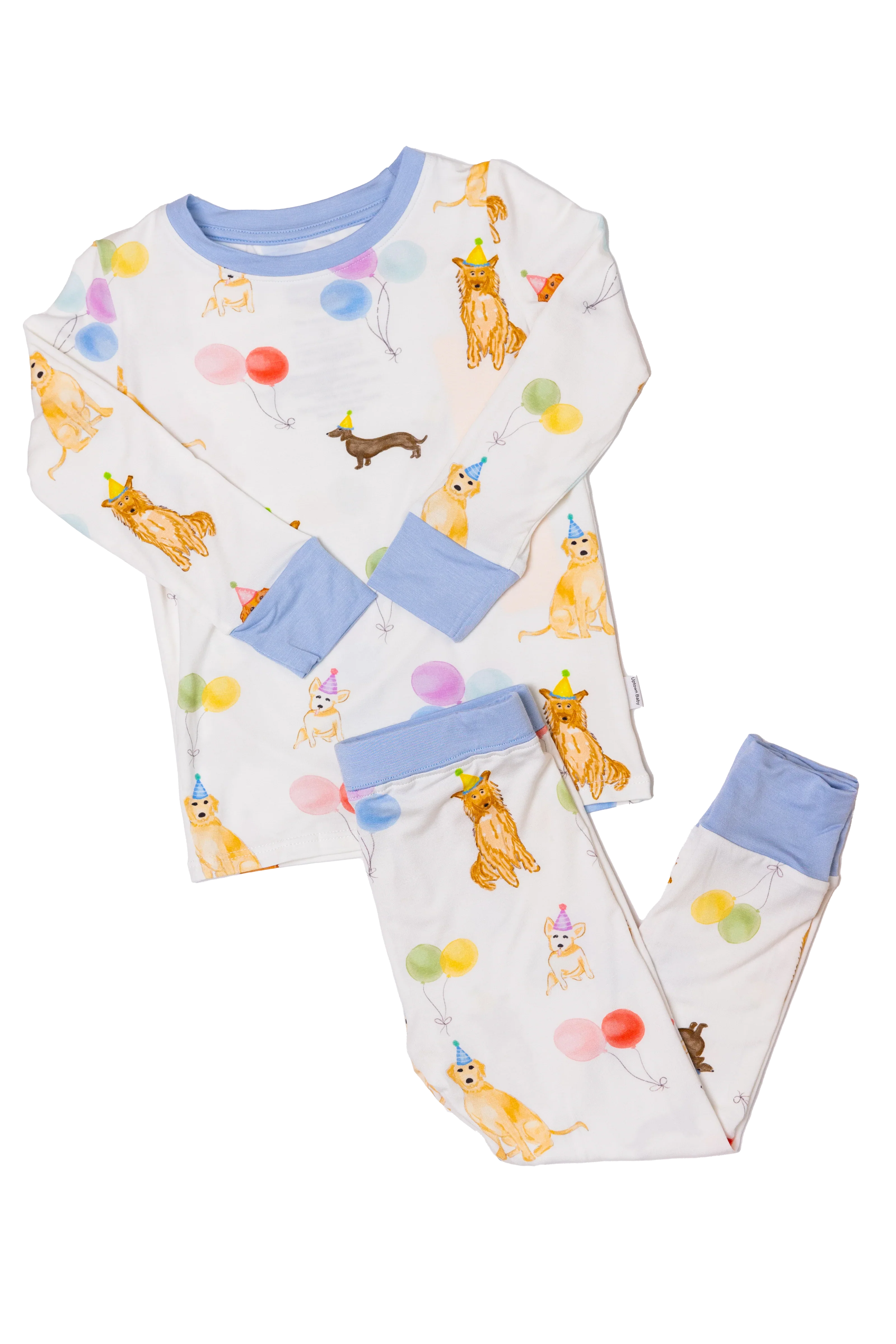 Uptown Baby - Dog Party 2 Piece Pajama in Blue