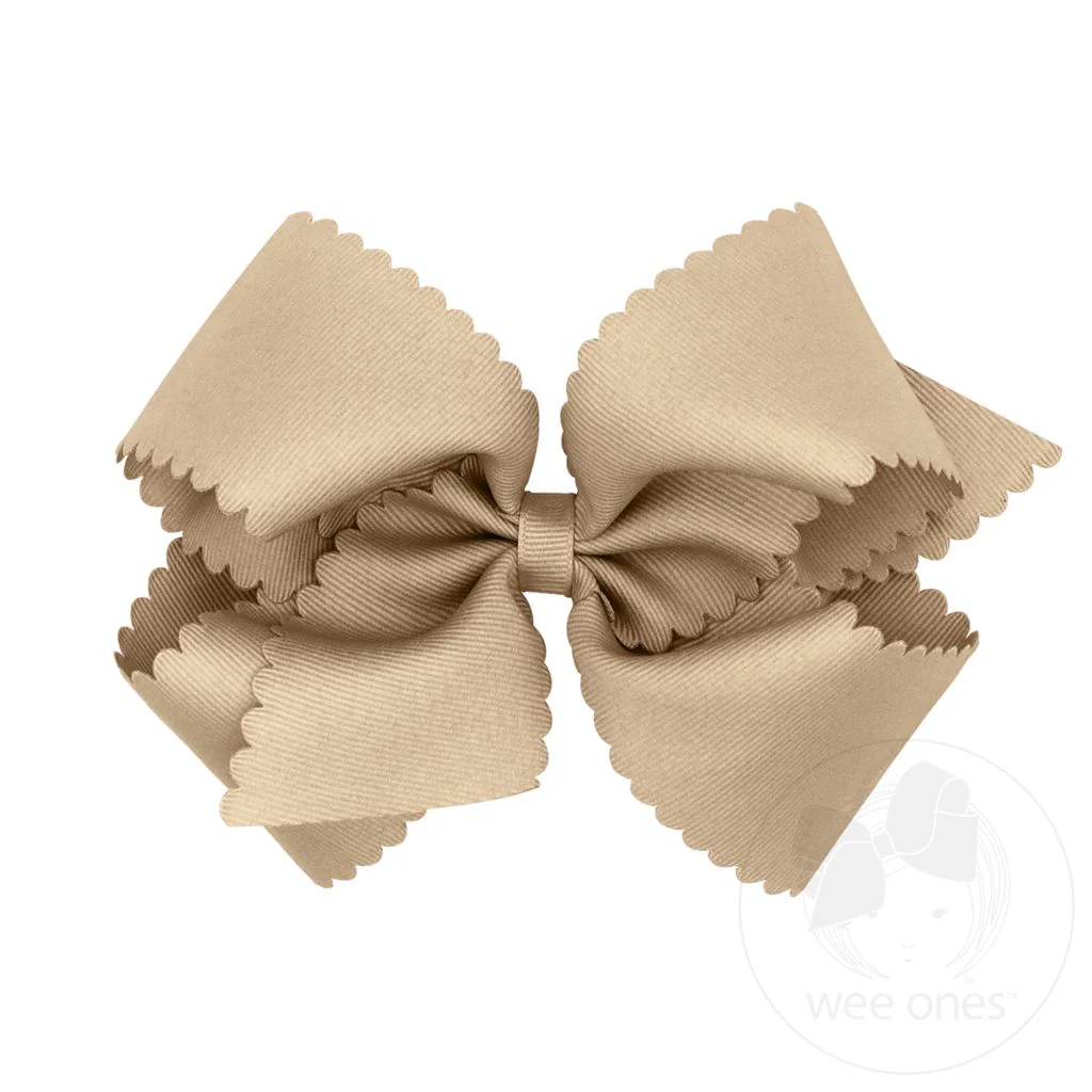 wee ones - King Grosgrain Hair Bow Scalloped Edge - Image 11