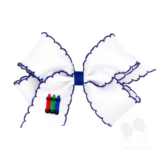 Wee Ones - King Moonstitch Embroidered Bow - Image 3