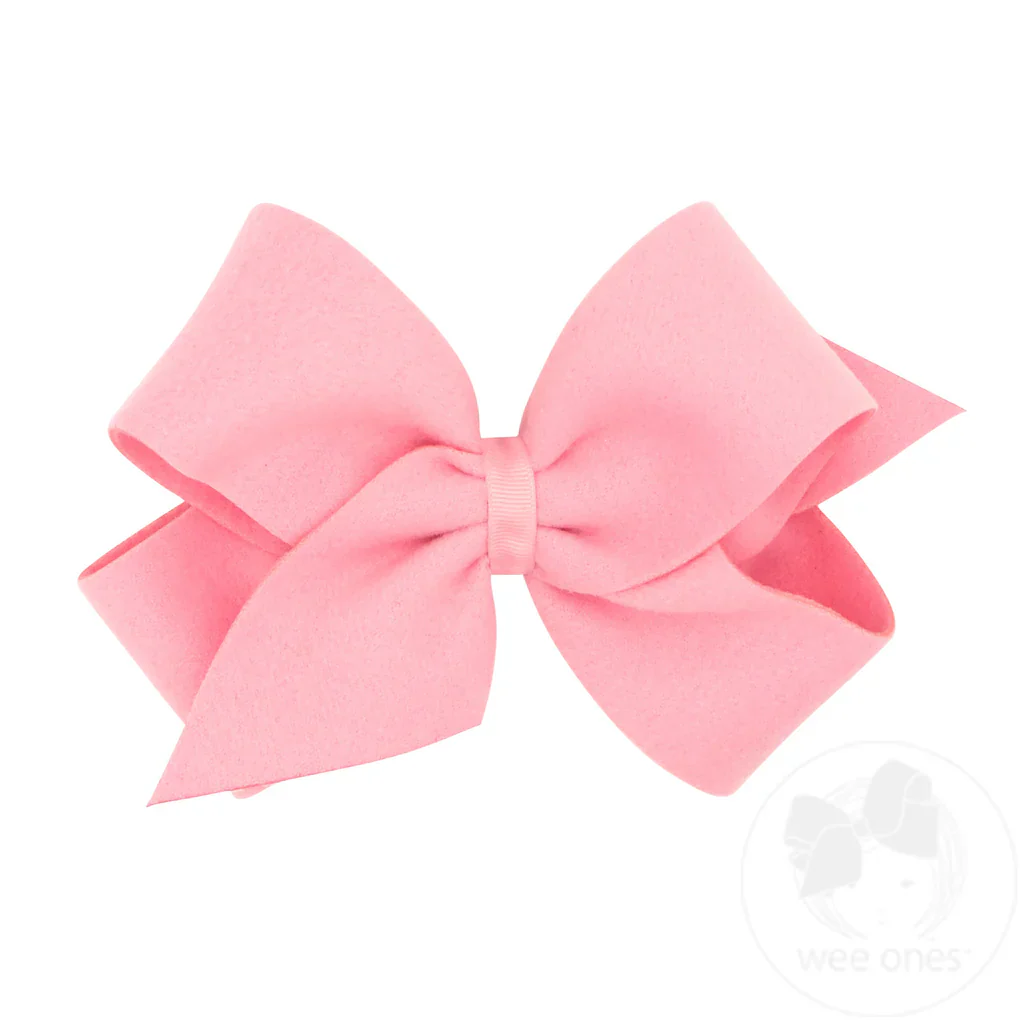 Wee Ones - King Soft and Cozy Brushed Fleece Fabric Hair Bow - Image 2