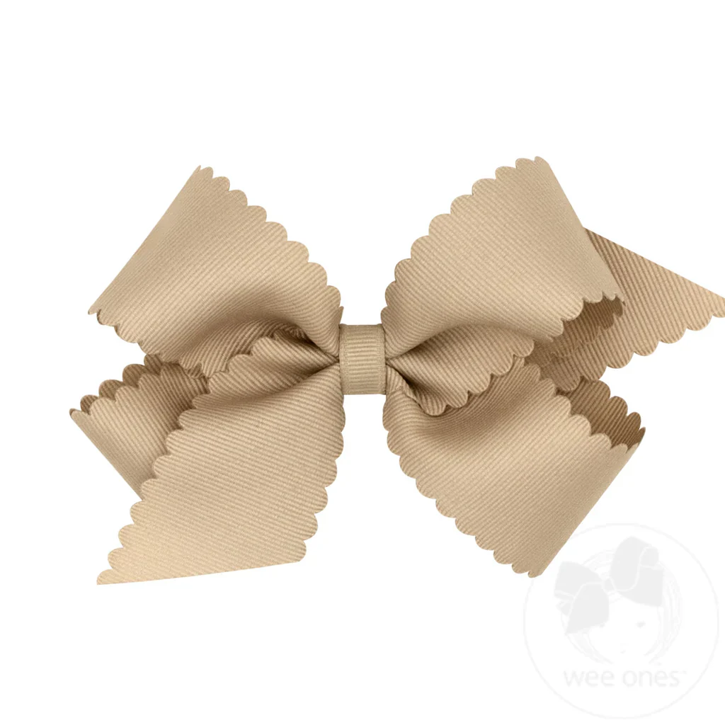 wee ones - Medium Grosgrain Hair Bow with Scalloped Edge - Image 11