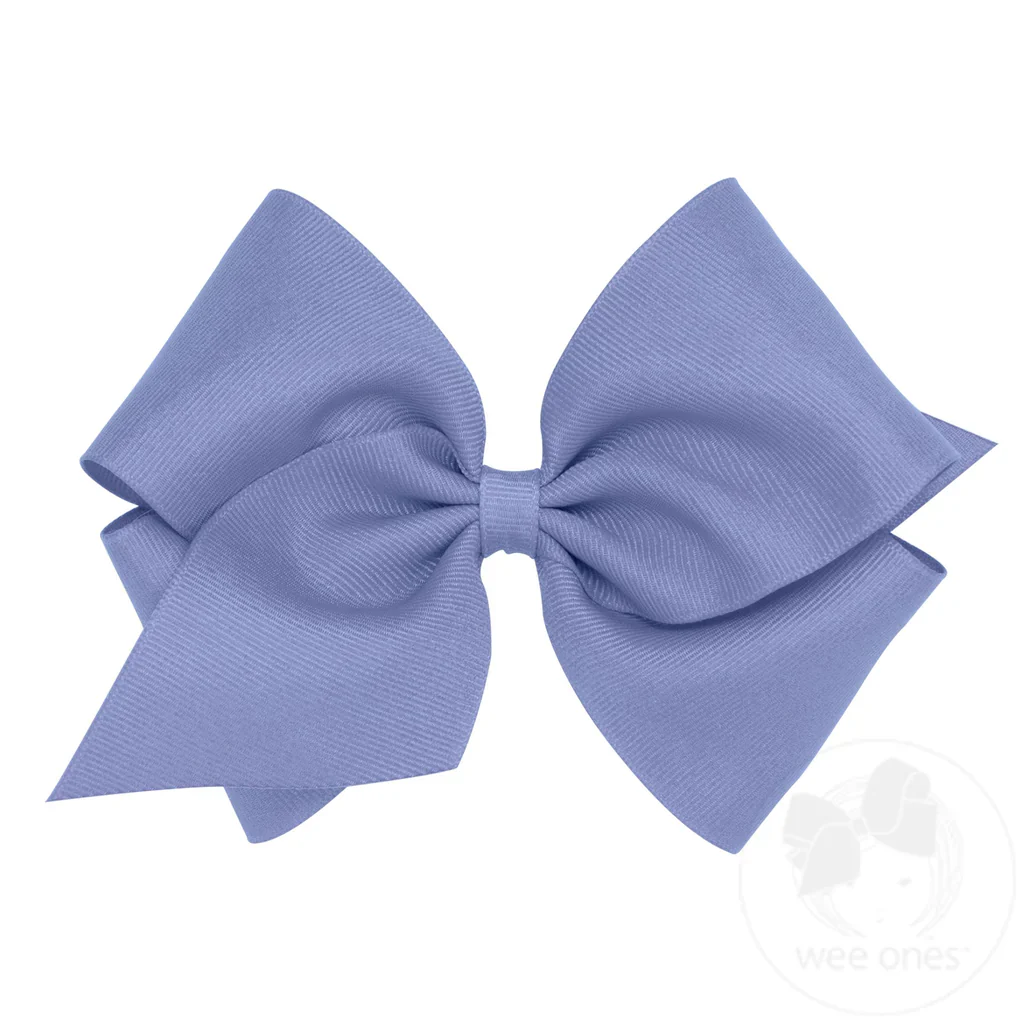 Classic Grosgrain Girls Hair Bow (Plain Wrap) - Image 22