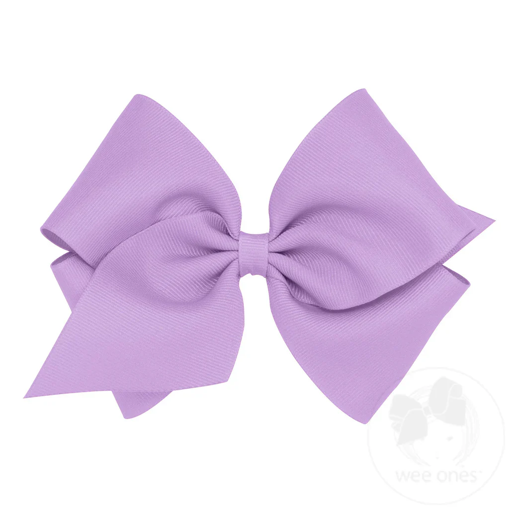Classic Grosgrain Girls Hair Bow (Plain Wrap) - Image 24