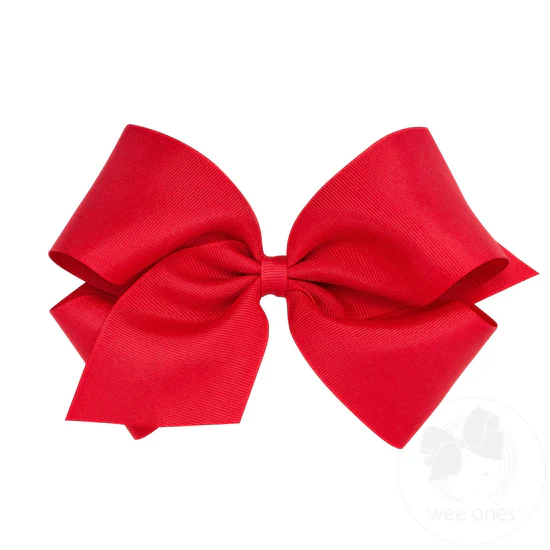 Classic Grosgrain Girls Hair Bow (Plain Wrap) - Image 6