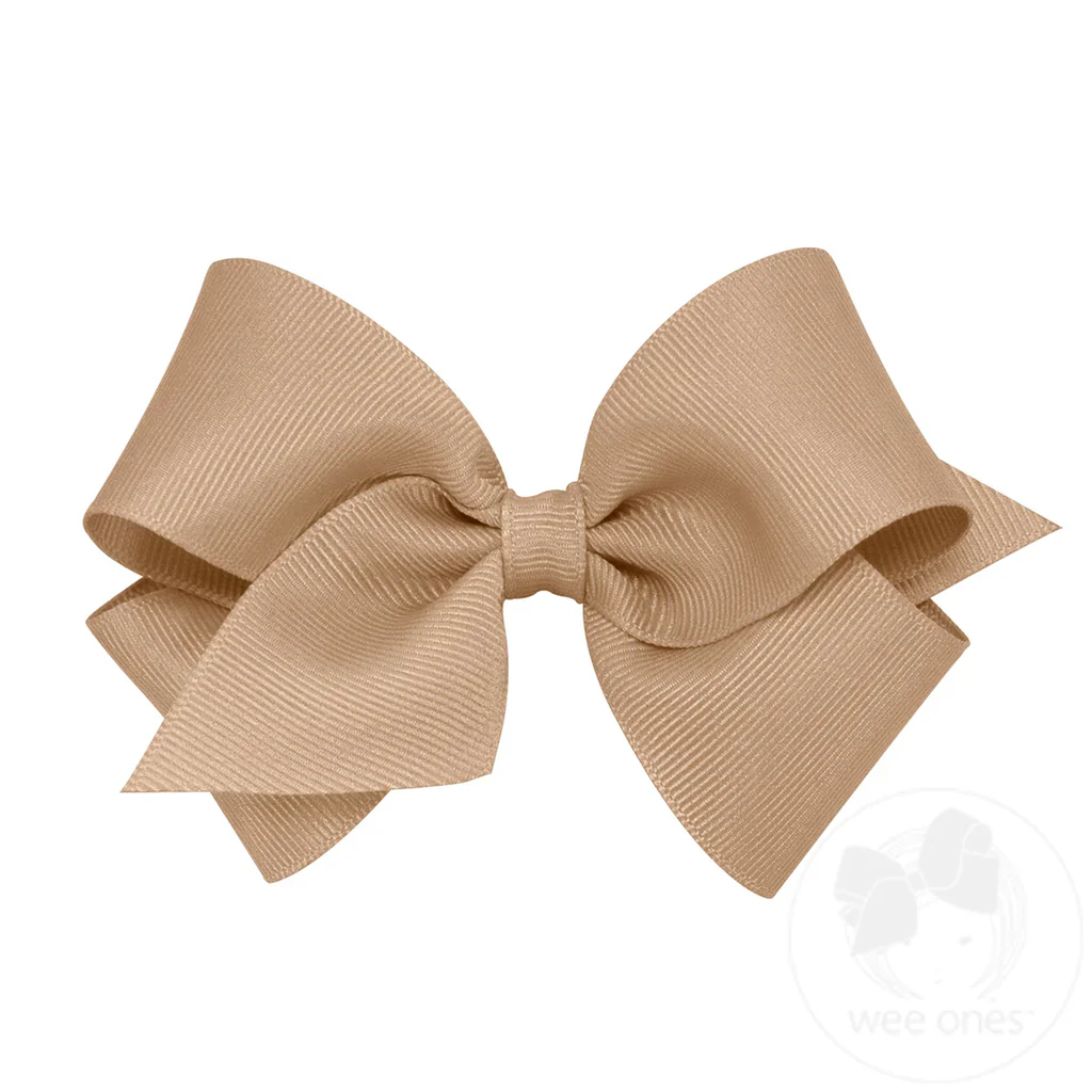 Wee Ones - Small Classic Grosgrain Hair Bow (Plain Wrap) - Image 2