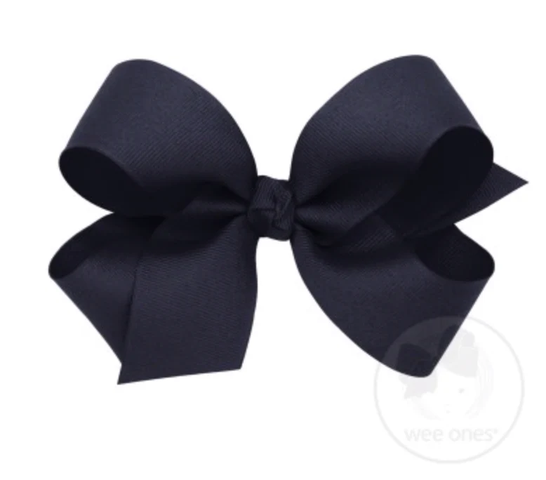 Wee Ones - Large Classic Grosgrain Hair Bow (Plain Wrap) - Image 2