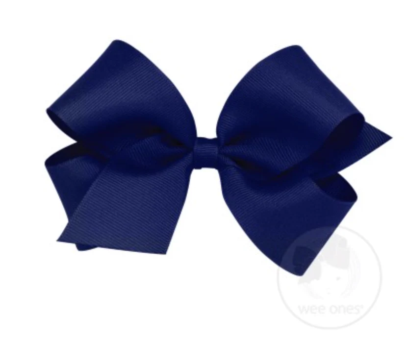 Wee Ones - Medium Classic Grosgrain Hair Bow (Plain Wrap) - Image 10