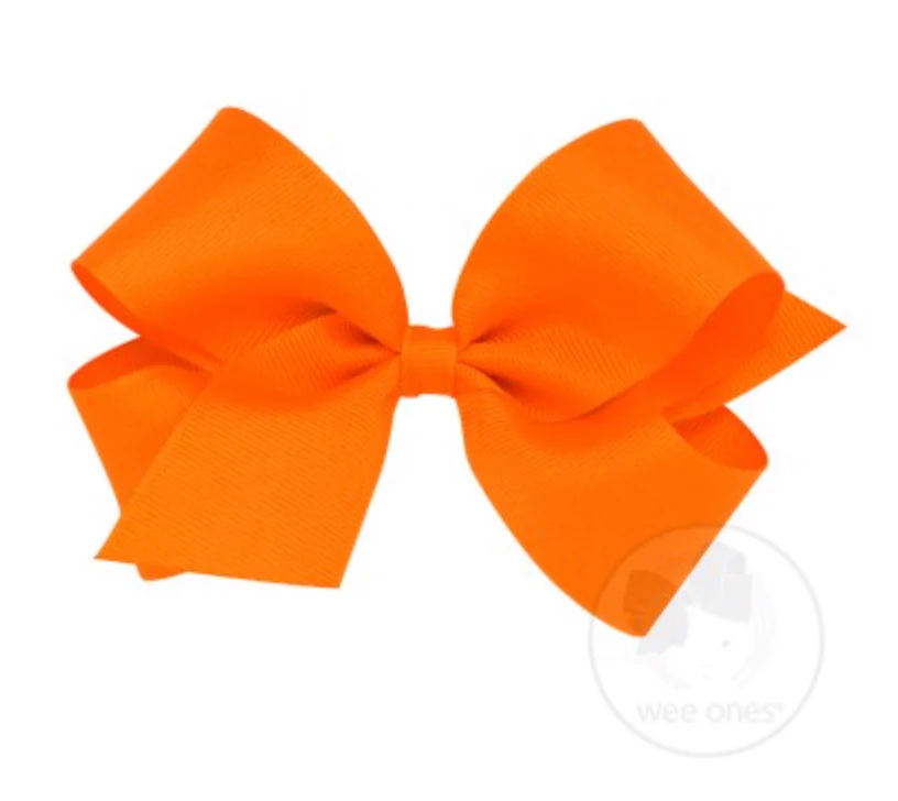 Wee Ones - Medium Classic Grosgrain Hair Bow (Plain Wrap) - Image 3